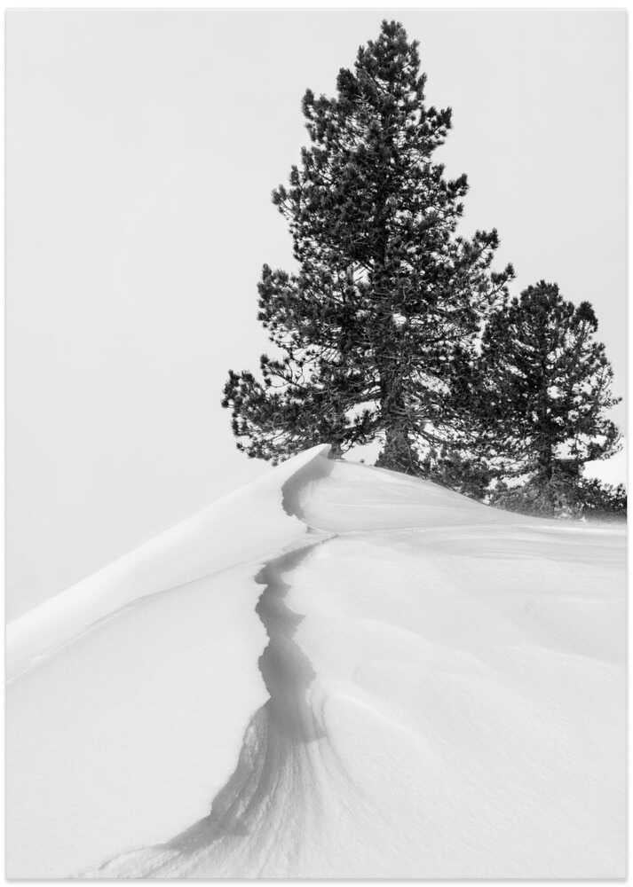 About the snow and forms - Art Print by Rodrigo Núñez Buj