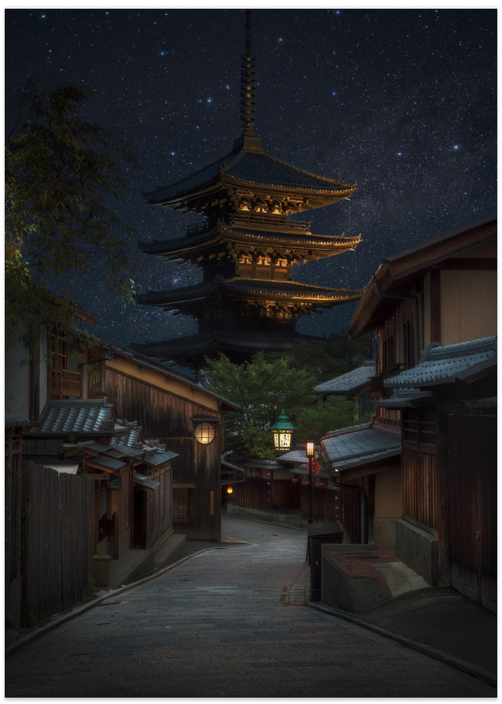 Kyoto Night - Art Print by Richard Vandewalle