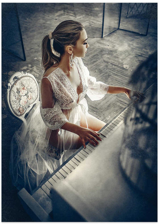 Elegance at the Keys - Photo Art Print by Ruslan Bolgov
