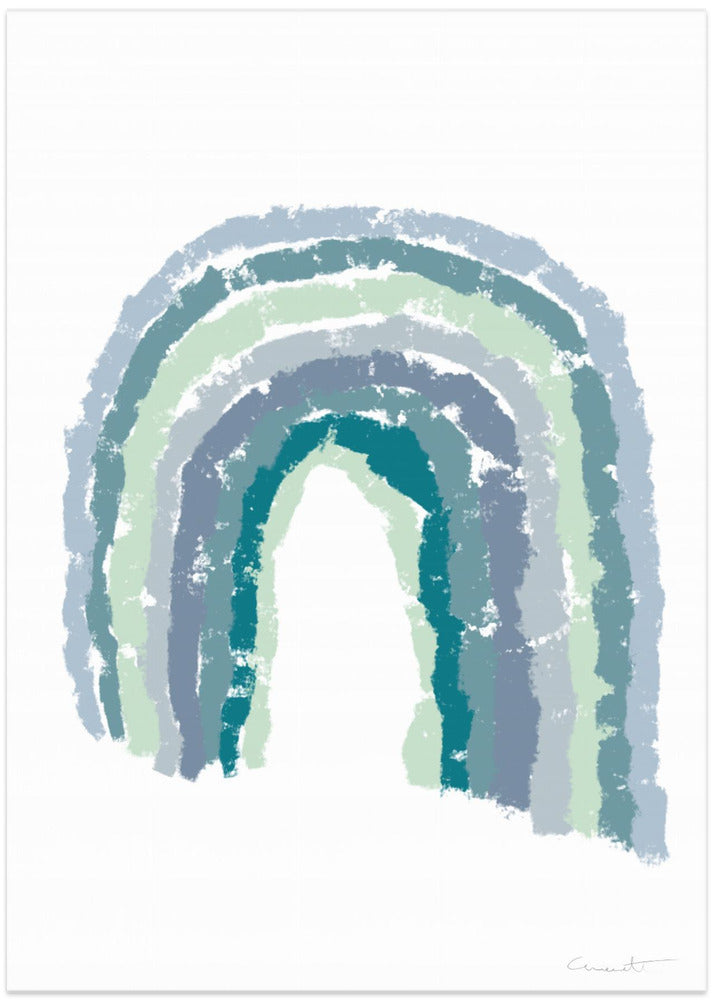 Rainbow Blues - Art Print by Pictufy Studio II