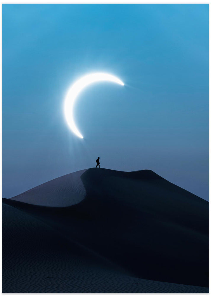 Fascinating view of the solar eclipse - Art Print by Ahmed Aldaie