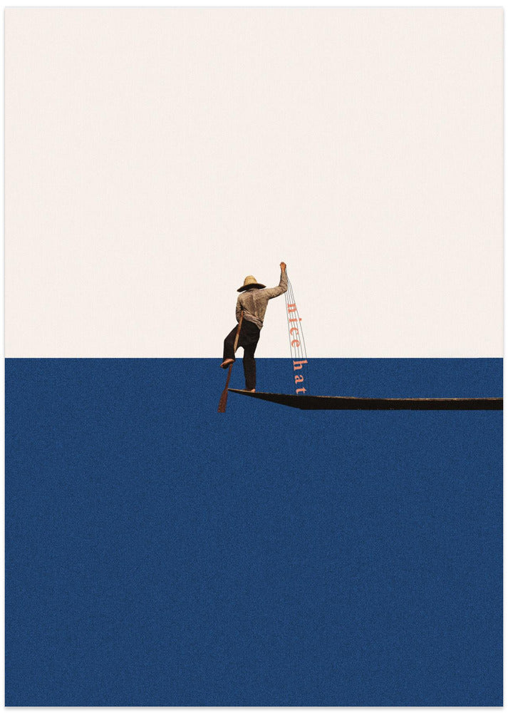 Fishing for compliments - Art Print by Maarten Léon