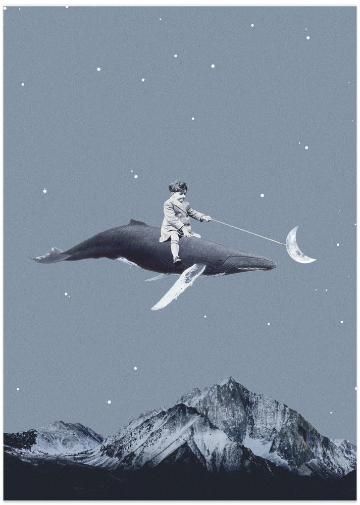 Aim for the moon - Art Print by Maarten Léon