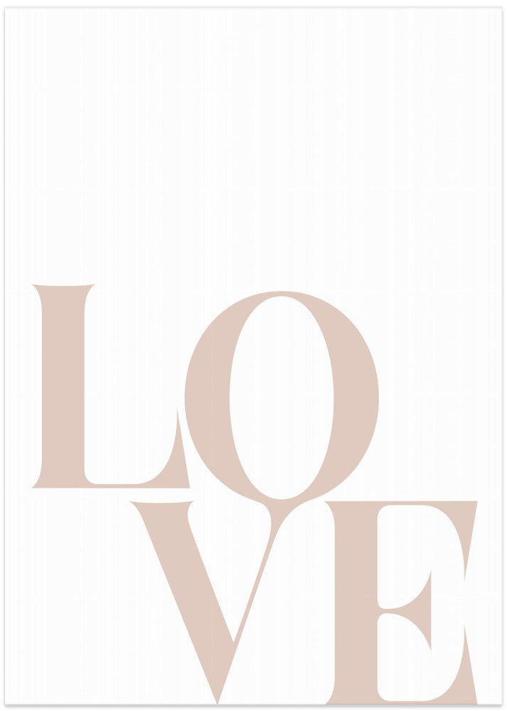 Minimalist Love Typography - Art Print by uplusmestudio