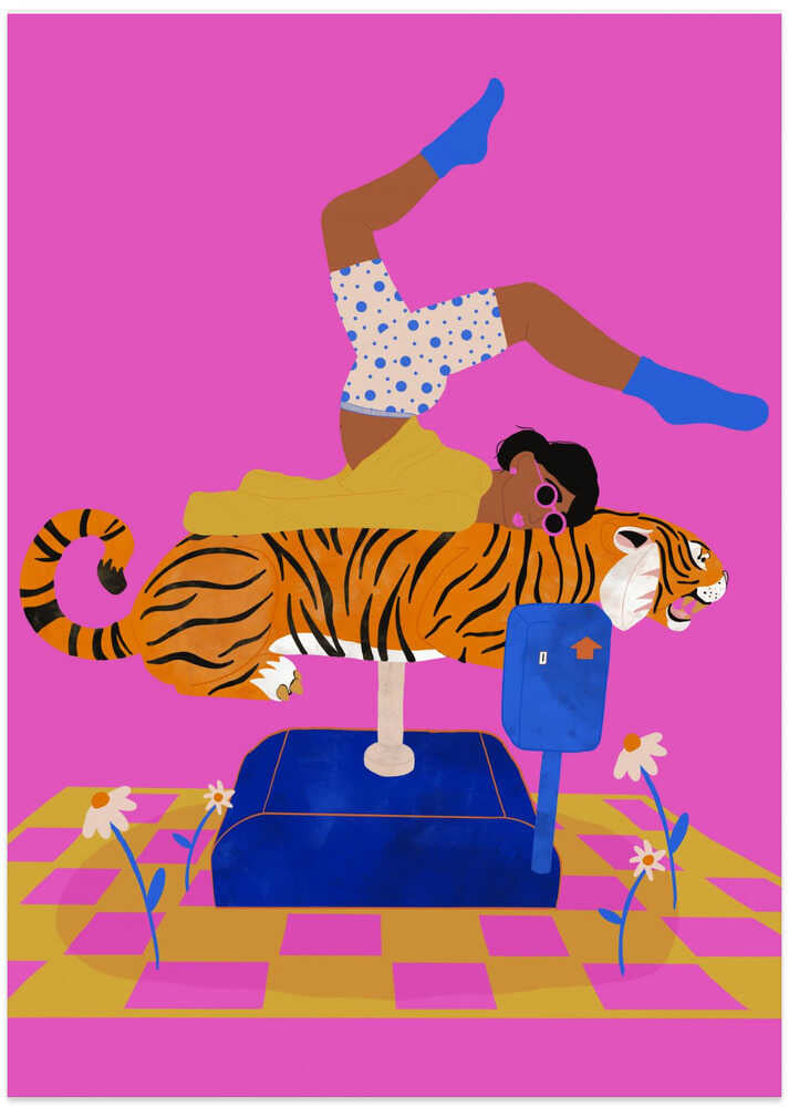 Put a tiger in your heart - Art Print by Jota de jai