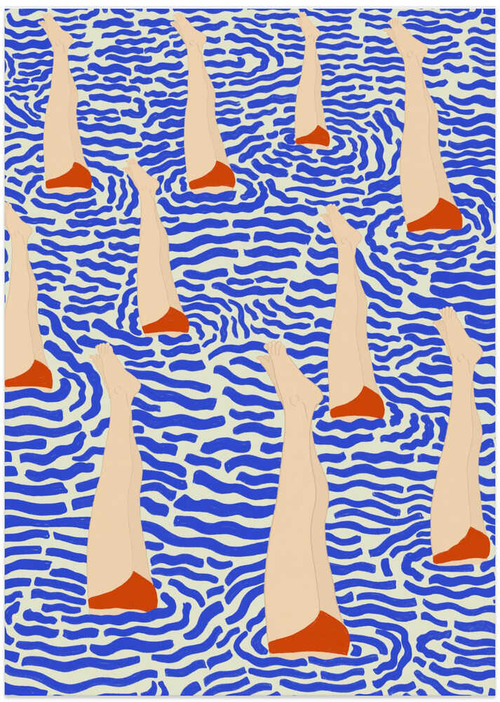 Bañistas - Art Print by Jota de jai