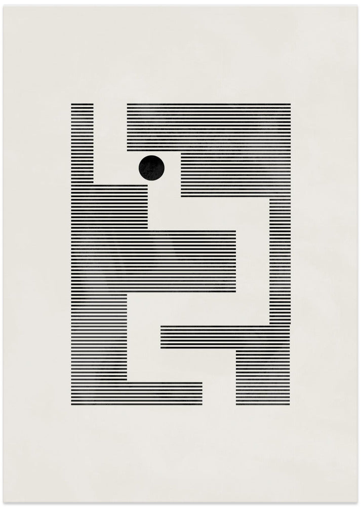 Minimalist maze - Art Print by Pictufy Studio II