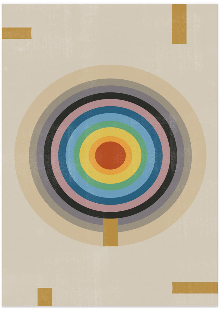 Concentric Spectrum - Art Print by THE MIUUS STUDIO