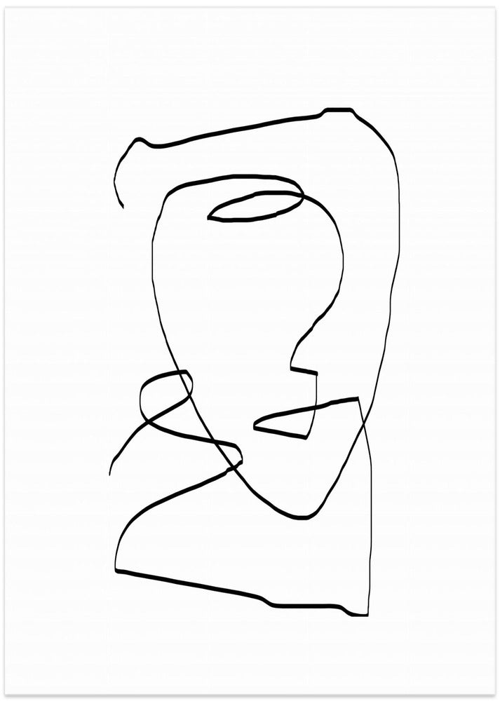 Whimsical Line Face - Art Print by THE MIUUS STUDIO