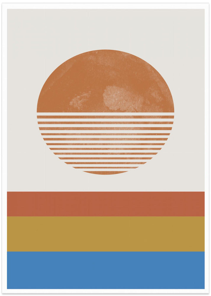 Striped Horizon Sun - Art Print by THE MIUUS STUDIO