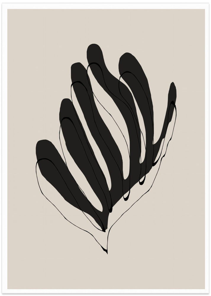 Abstract Leaf Lines - Art Print by THE MIUUS STUDIO