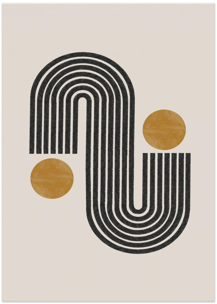 Curved Lines Harmony - Art Print by THE MIUUS STUDIO