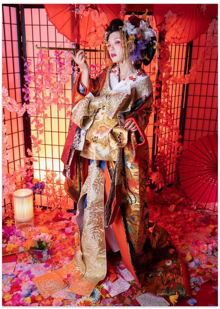 Traditional Japanese beauty &quot;Oiran&quot; - Art Print by Tsutomu Sakamoto