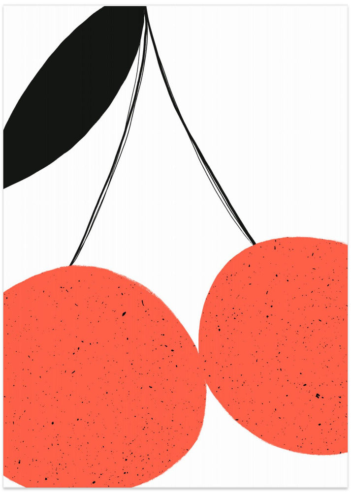 Red Cherries - Art Print by uplusmestudio