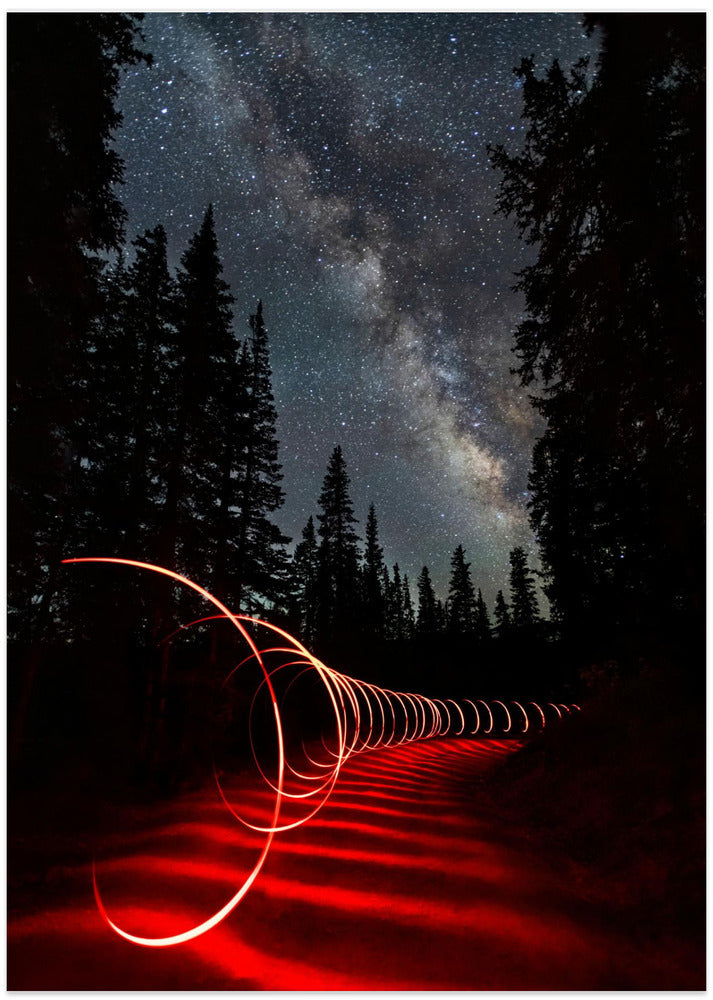 Light Painting under the Milky Way - Art Print by Yanyu Shen