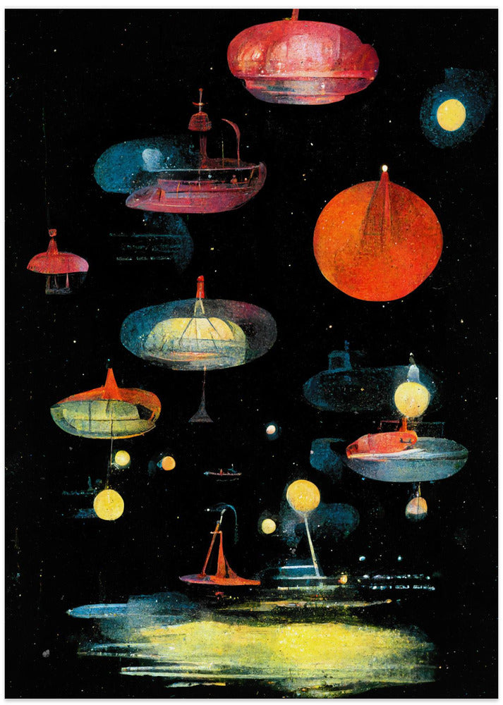 Lanterns - Art Print by Treechild