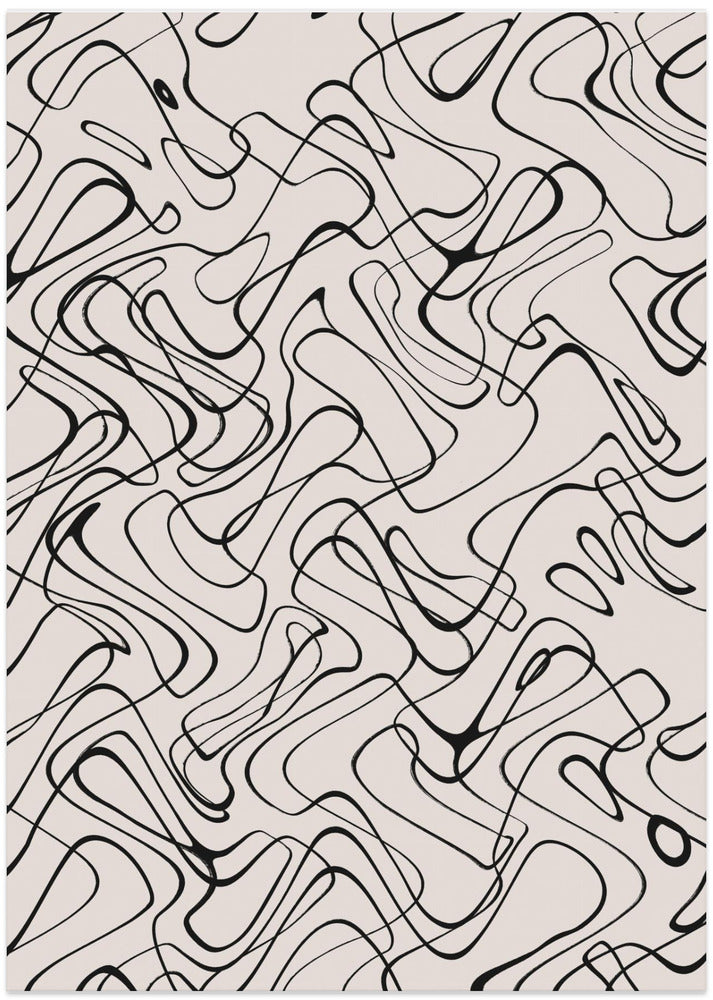 Flowing Lines Dance - Art Print by Treechild