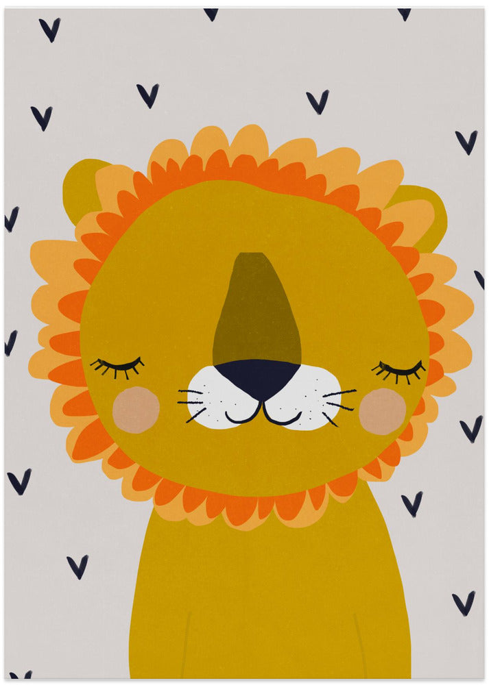 Dreamy Lion - Art Print by Treechild