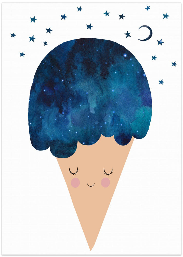 Starry Dream Cone - Art Print by Treechild
