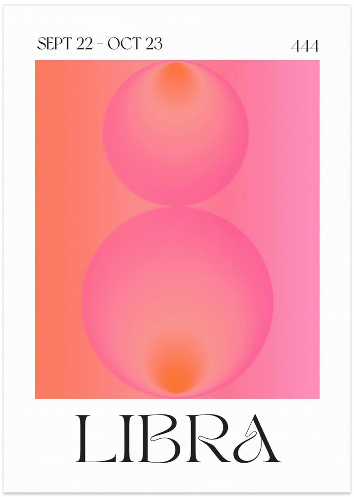 Libra's Dual Glow - Art Print by Valeria Castillo
