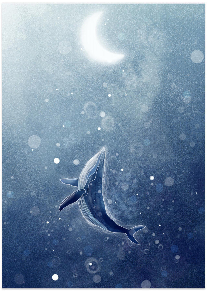 Galaxy Whale - Art Print by Xuan Thai