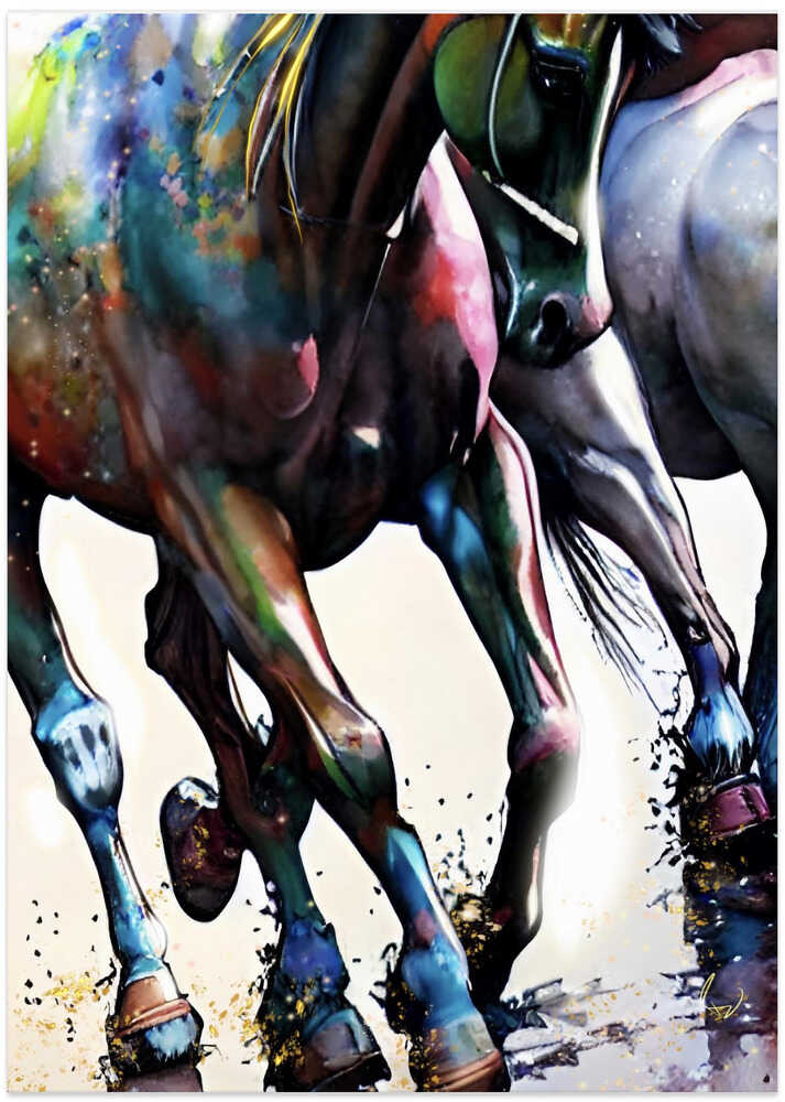Galloping - Art Print by Ruth Day