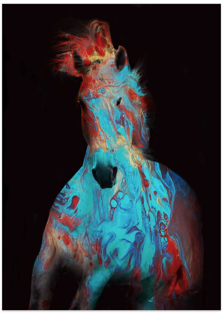Running Bashful Horse - Art Print by Ruth Day