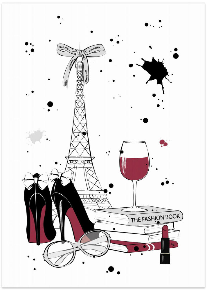Chic Parisian Night - Art Print by Martina