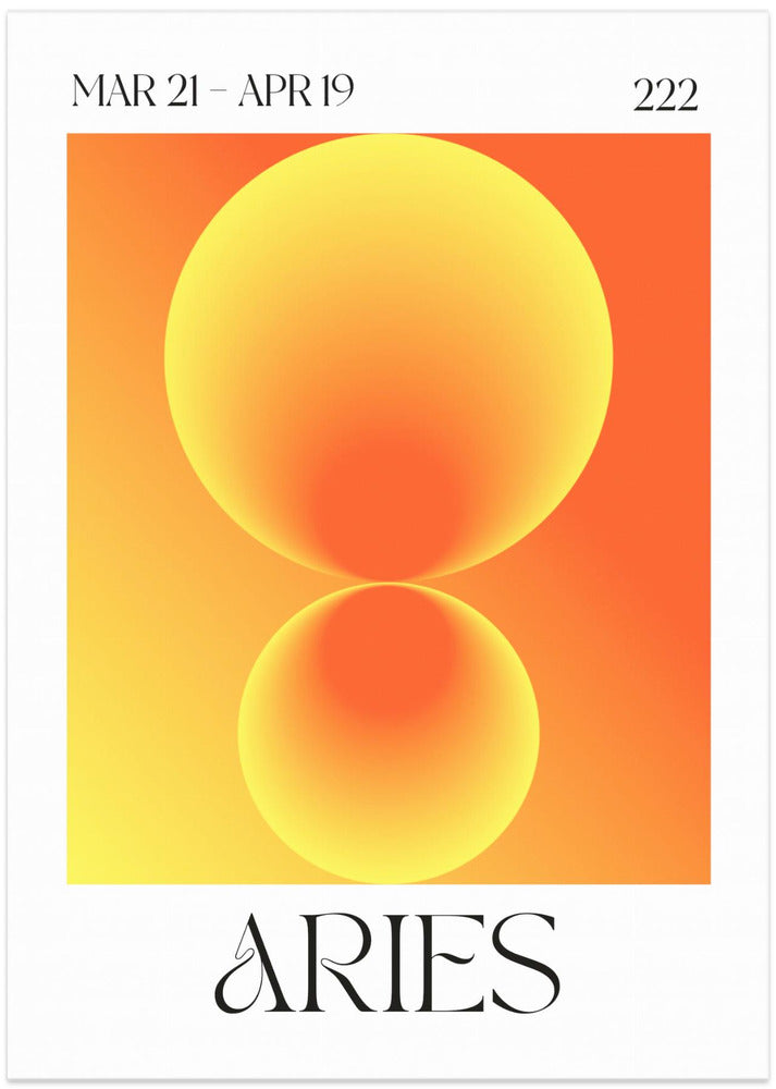 Gradient Circles in Orange Hues - Art Print by Valeria Castillo