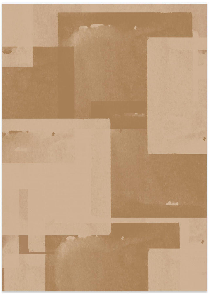 Sepia Geometrics - Art Print by THE MIUUS STUDIO