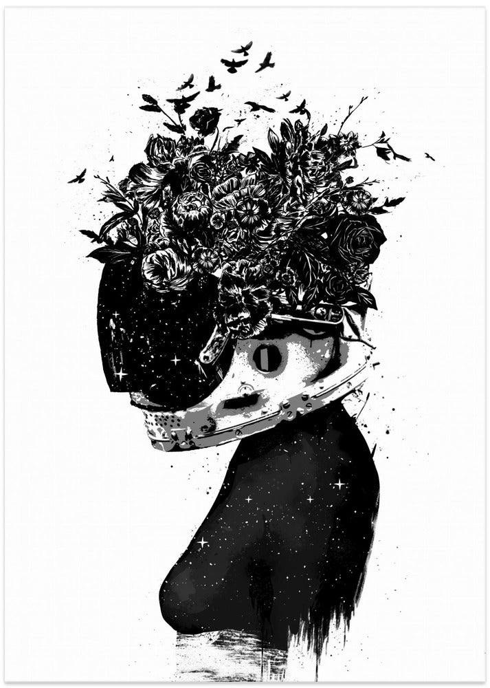 Astronaut girl - Art Print by Balazs Solti