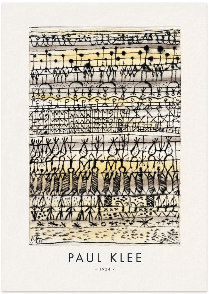 Cooling in a hot zone garden 1924 - Art Print by Paul Klee