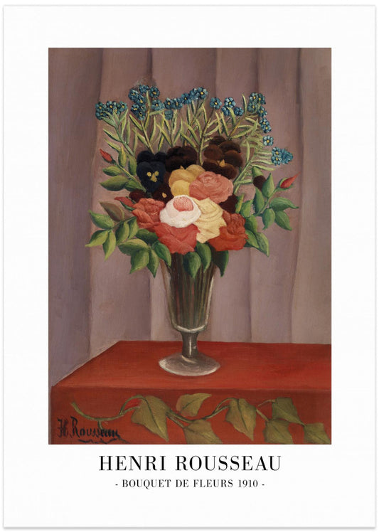 Bouquet De Fleurs 1910 - Art Print by Henri Rousseau