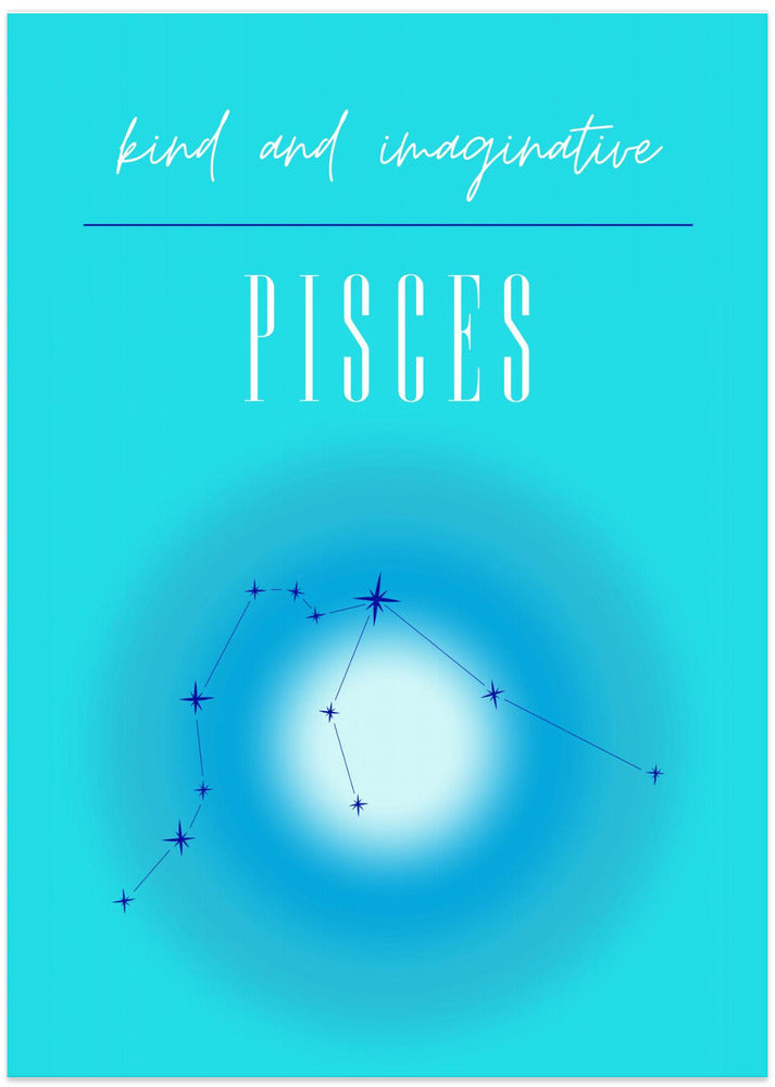 Pisces Zodiac Print Art - Art Print by Amélie