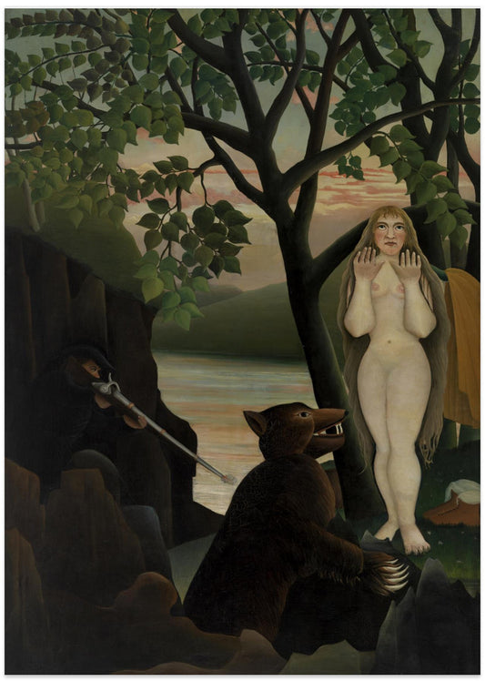 Mauvaise Surprise - Art Print by Henri Rousseau