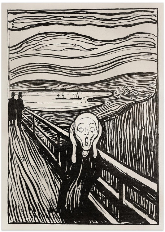 Skriet - The Scream - Mono - Art Print by Edvard Munch