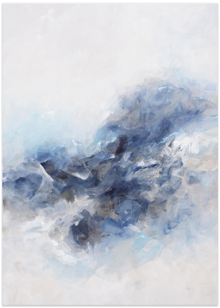 Expressionist Blue Abstract - Art Print by Françoise Wattré