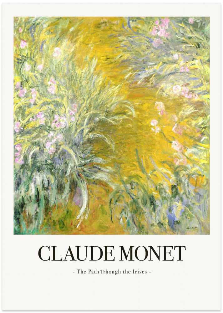 The Path Through The Irises - Art Print by Claude Monet