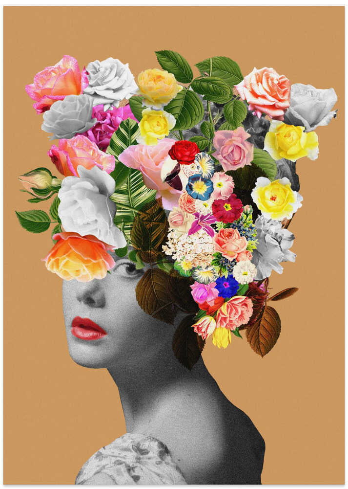 Floral portrait - Art Print by Frida Floral Studio