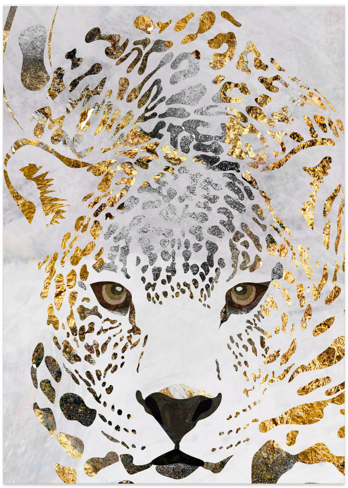 Grunge jaguar gold - Art Print by Sarah Manovski