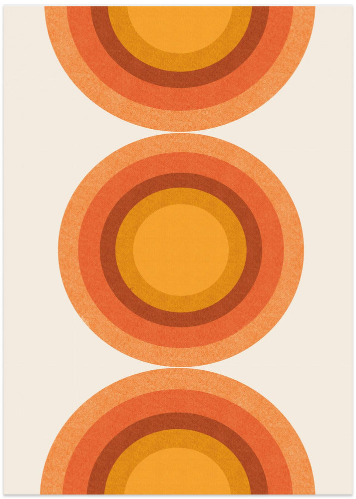 Retro Sun Circles - Art Print by THE MIUUS STUDIO