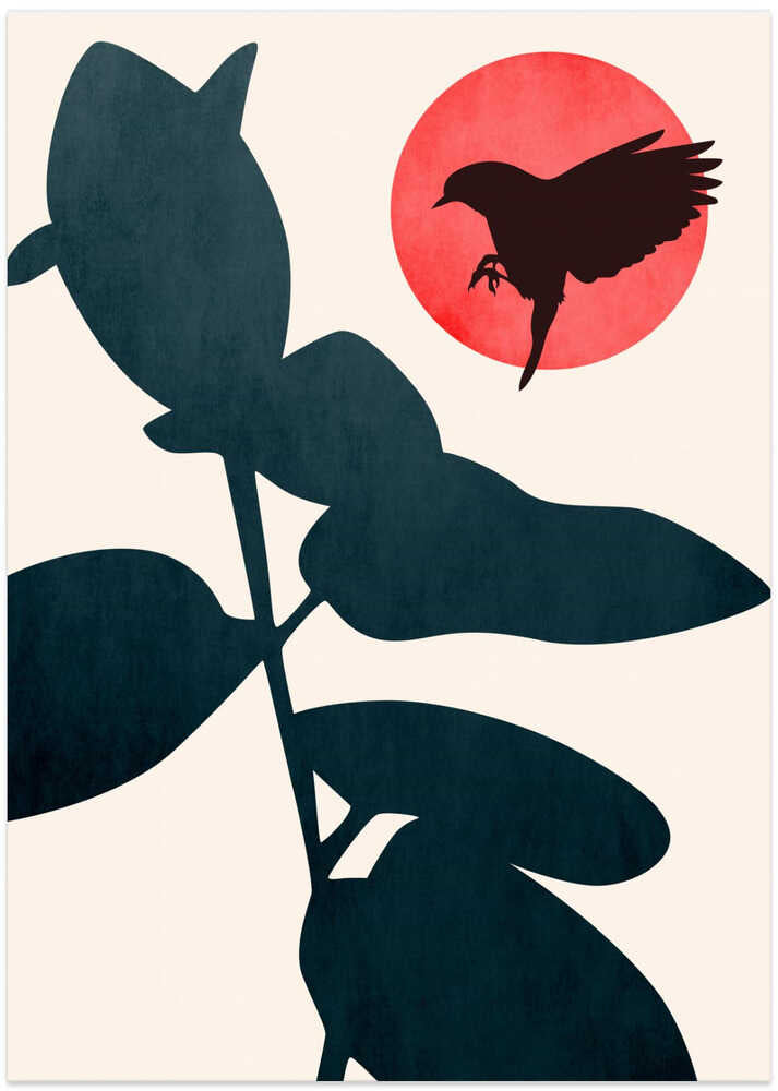 Japanese Bird - Art Print by Kubistika