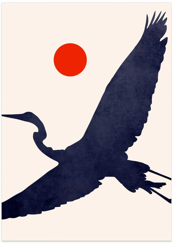 Crane - Art Print by Kubistika