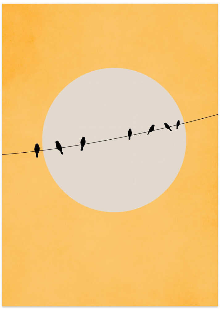 Chirping and Chilling - Art Print by Kubistika