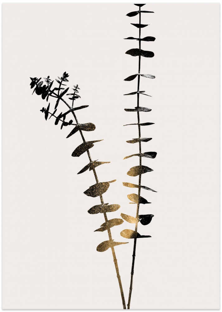 Eucalyptus Dark Gold - Art Print by Kubistika
