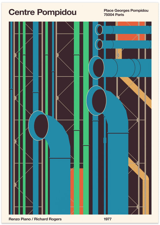 Pompidou - Art Exhibition Print by Florent Bodart