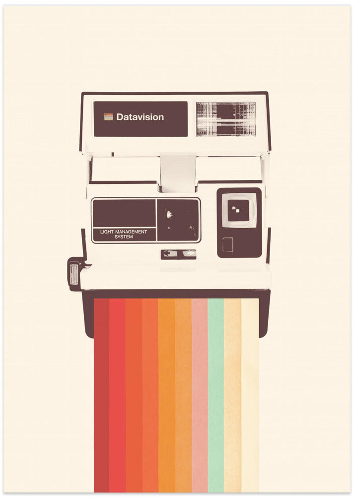 Instant Camera Rainbow - Art Print by Florent Bodart