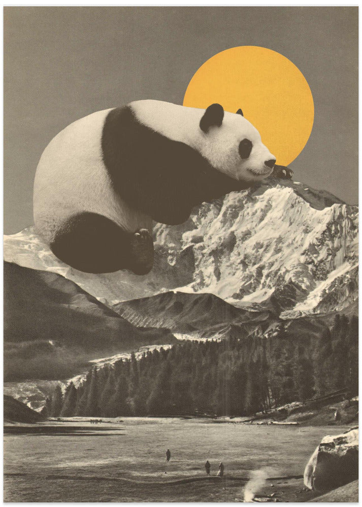 Giant Panda Nap - Art Print by Florent Bodart