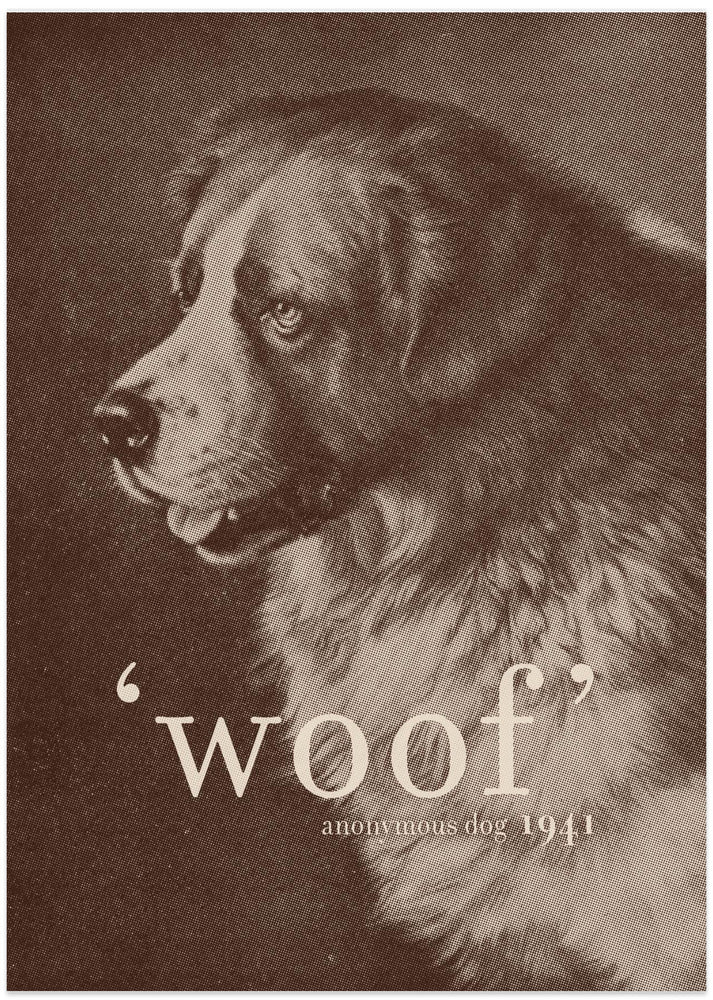 Famous Quote Dog - Art Print by Florent Bodart
