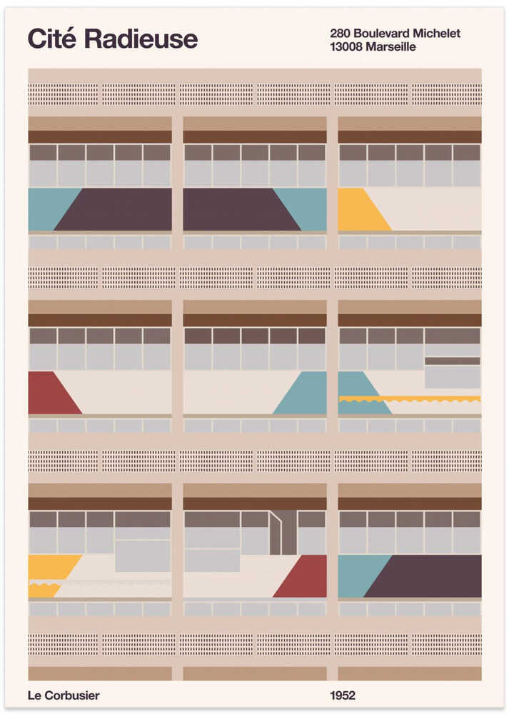 Cite Radieuse - Art Print by Florent Bodart Exhibition Poster